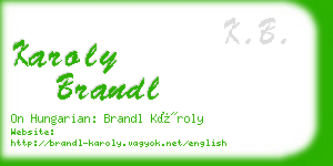 karoly brandl business card